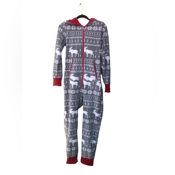 Tipsy Elves Women’s Grey Moose Jumpsuit size Small - Picture 9 of 16